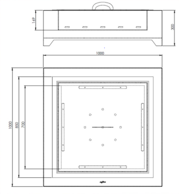 Corten Square 1000 - Vanjski kamin - Image 2