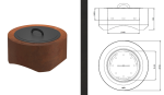Corten 700 Round vanjski kamin - Image 3
