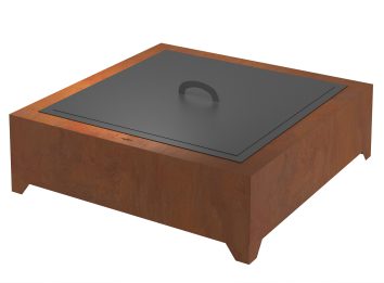 Corten Square 1000 - Vanjski kamin - Image 3